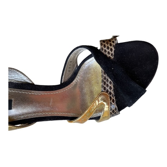 Dolce & Gabbana heels sz 39.5 Black gold - Picture 3 of 7
